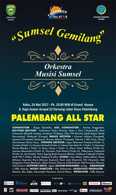 Pertunjukan Sumsel Gemilang oleh Palembang All Star Orkestra